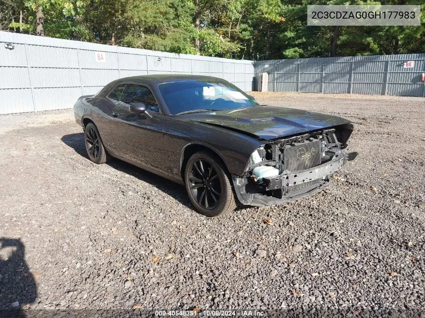 2016 Dodge Challenger Sxt VIN: 2C3CDZAG0GH177983 Lot: 40548351