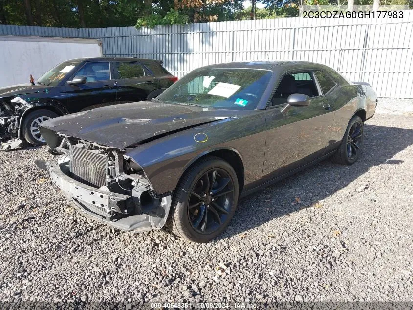 2016 Dodge Challenger Sxt VIN: 2C3CDZAG0GH177983 Lot: 40548351