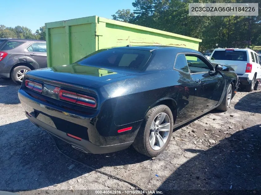 2016 Dodge Challenger Sxt VIN: 2C3CDZAG6GH184226 Lot: 40562916