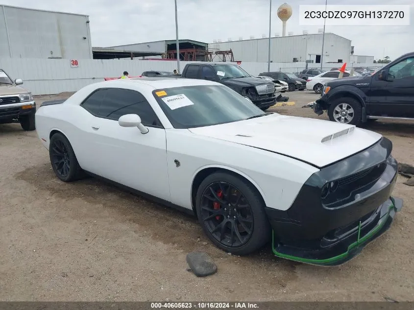 2016 Dodge Challenger Srt Hellcat VIN: 2C3CDZC97GH137270 Lot: 40605623