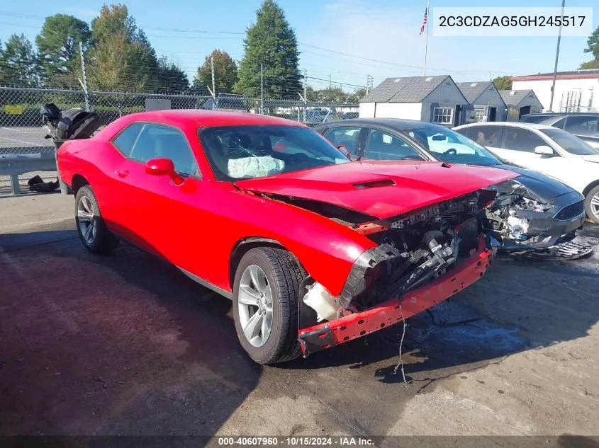 2016 Dodge Challenger Sxt VIN: 2C3CDZAG5GH245517 Lot: 40607960