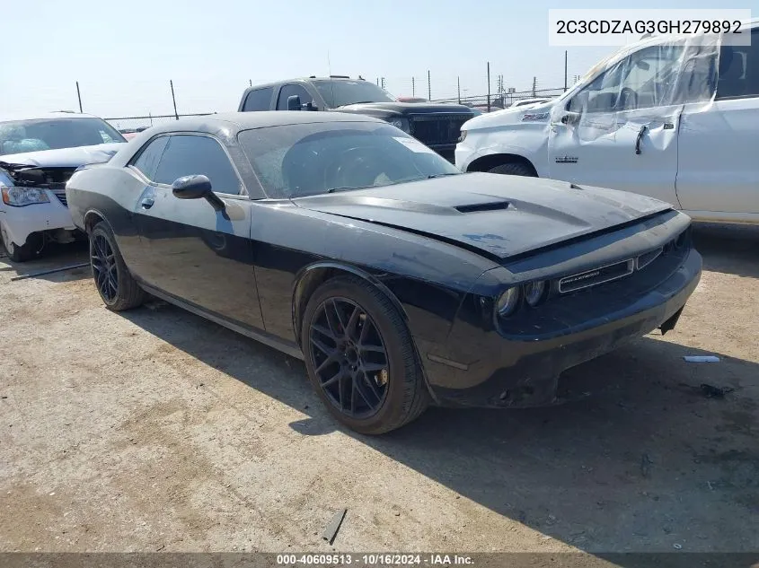 2016 Dodge Challenger Sxt Plus VIN: 2C3CDZAG3GH279892 Lot: 40609513