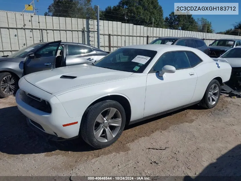 2016 Dodge Challenger Sxt VIN: 2C3CDZAGXGH183712 Lot: 40648544