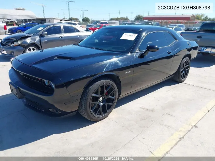 2016 Dodge Challenger R/T Plus VIN: 2C3CDZBTXGH308798 Lot: 40658651