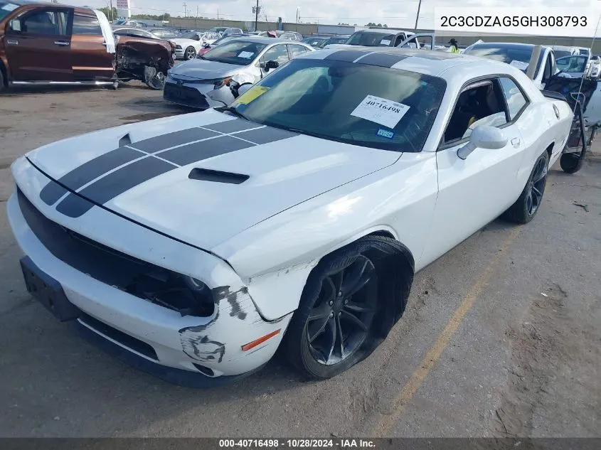 2C3CDZAG5GH308793 2016 Dodge Challenger Sxt