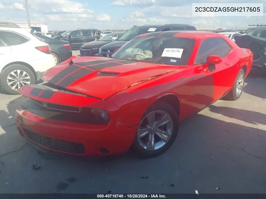 2C3CDZAG5GH217605 2016 Dodge Challenger Sxt