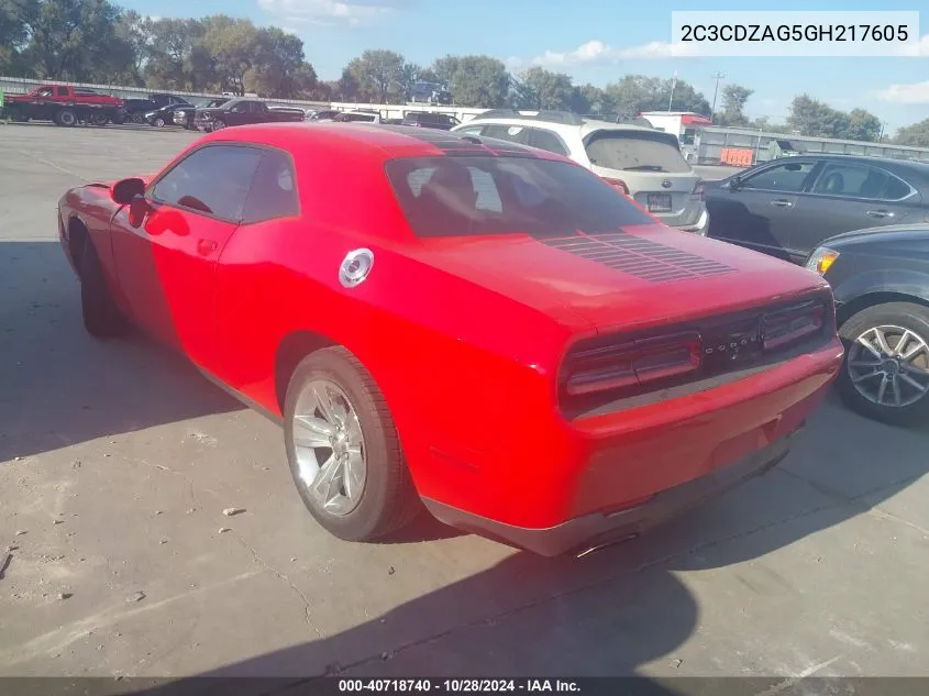 2016 Dodge Challenger Sxt VIN: 2C3CDZAG5GH217605 Lot: 40718740