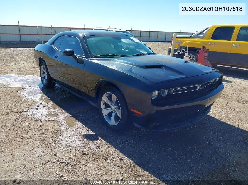 2016 Dodge Challenger Sxt VIN: 2C3CDZAG1GH107618 Lot: 40730710