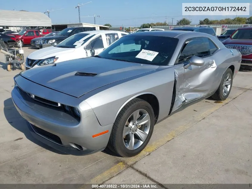 2016 Dodge Challenger Sxt VIN: 2C3CDZAG7GH172442 Lot: 40735522