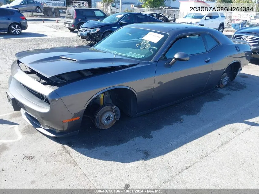 2016 Dodge Challenger Sxt VIN: 2C3CDZAG8GH264384 Lot: 40756196