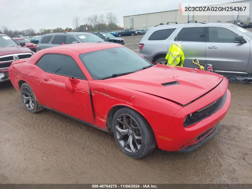 2016 Dodge Challenger Sxt Plus VIN: 2C3CDZAG2GH254367 Lot: 40764275