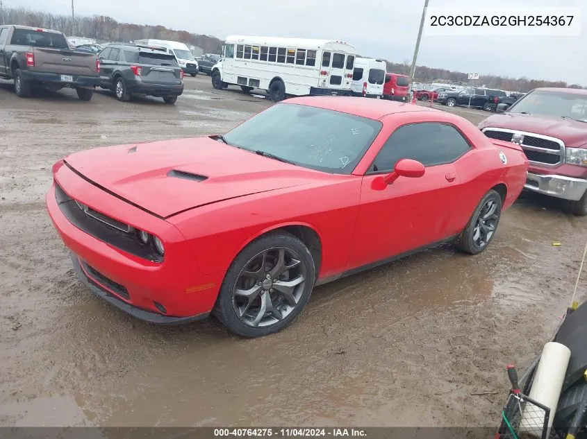 2016 Dodge Challenger Sxt Plus VIN: 2C3CDZAG2GH254367 Lot: 40764275