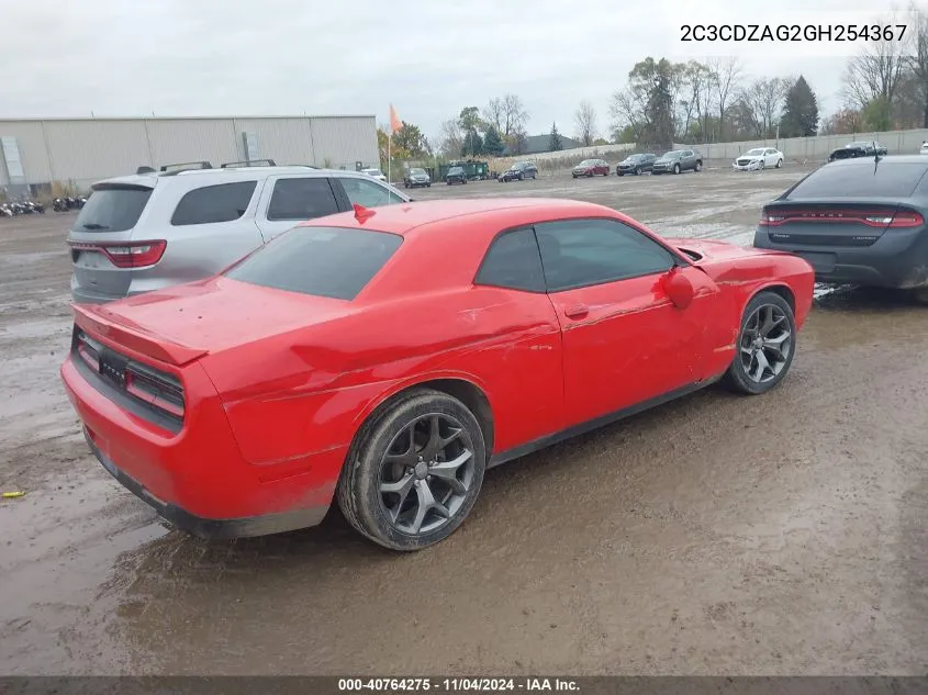 2016 Dodge Challenger Sxt Plus VIN: 2C3CDZAG2GH254367 Lot: 40764275