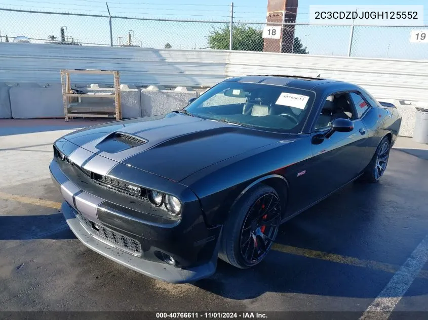 2016 Dodge Challenger Srt 392 VIN: 2C3CDZDJ0GH125552 Lot: 40766611