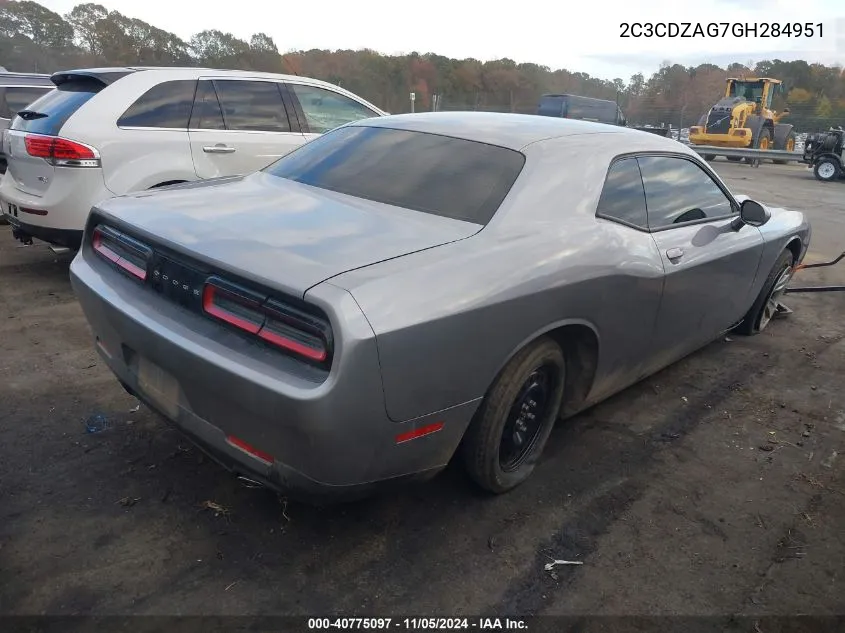 2016 Dodge Challenger Sxt VIN: 2C3CDZAG7GH284951 Lot: 40775097