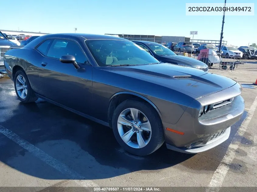 2016 Dodge Challenger Sxt VIN: 2C3CDZAG3GH349472 Lot: 40789507