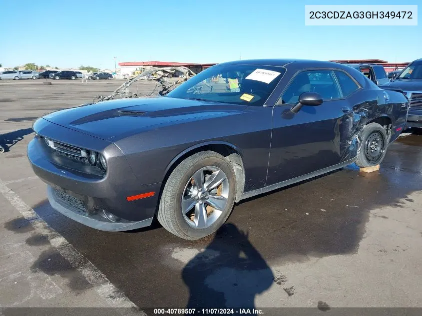 2016 Dodge Challenger Sxt VIN: 2C3CDZAG3GH349472 Lot: 40789507