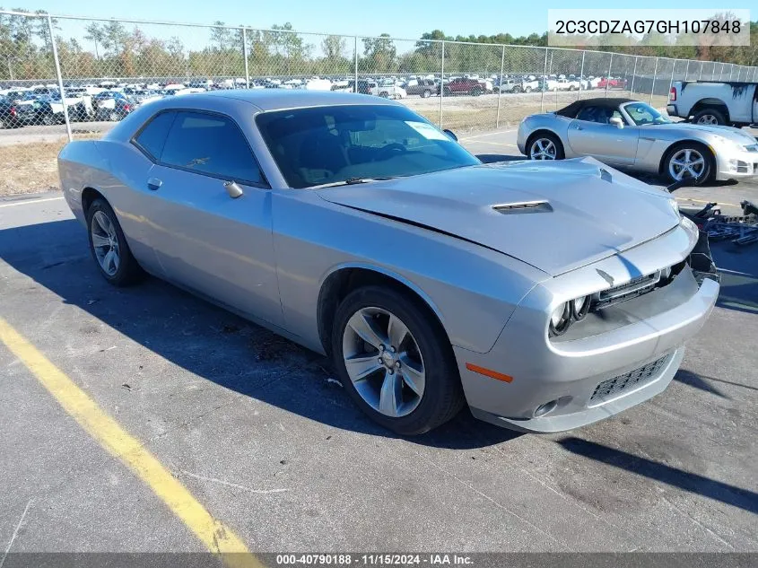 2016 Dodge Challenger Sxt VIN: 2C3CDZAG7GH107848 Lot: 40790188