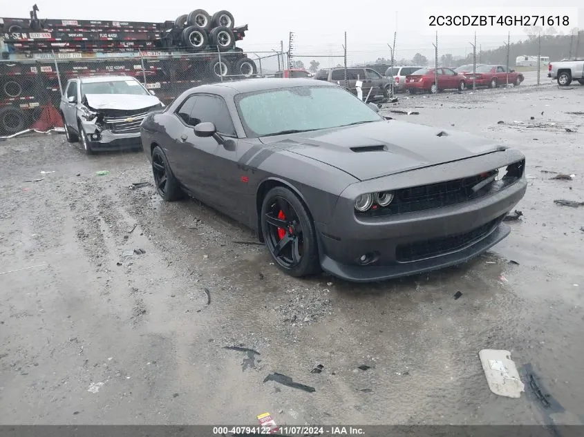 2016 Dodge Challenger R/T VIN: 2C3CDZBT4GH271618 Lot: 40794122