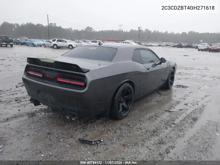 2016 Dodge Challenger R/T VIN: 2C3CDZBT4GH271618 Lot: 40794122