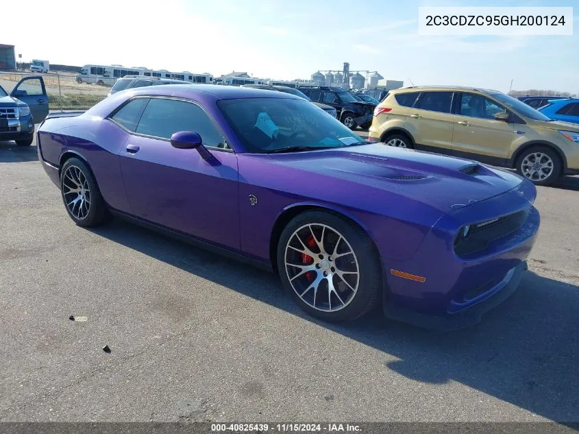 2016 Dodge Challenger Srt Hellcat VIN: 2C3CDZC95GH200124 Lot: 40825439