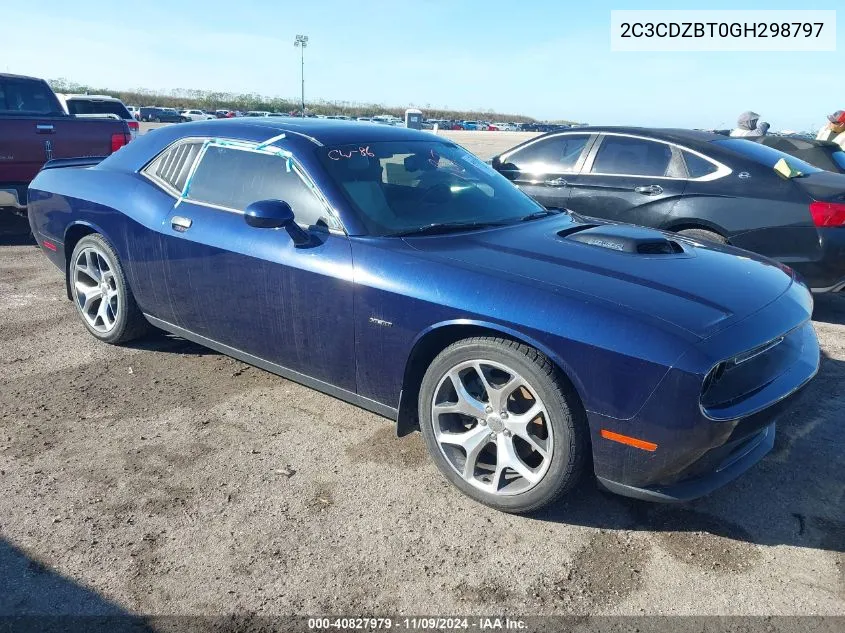 2016 Dodge Challenger R/T Plus VIN: 2C3CDZBT0GH298797 Lot: 40827979