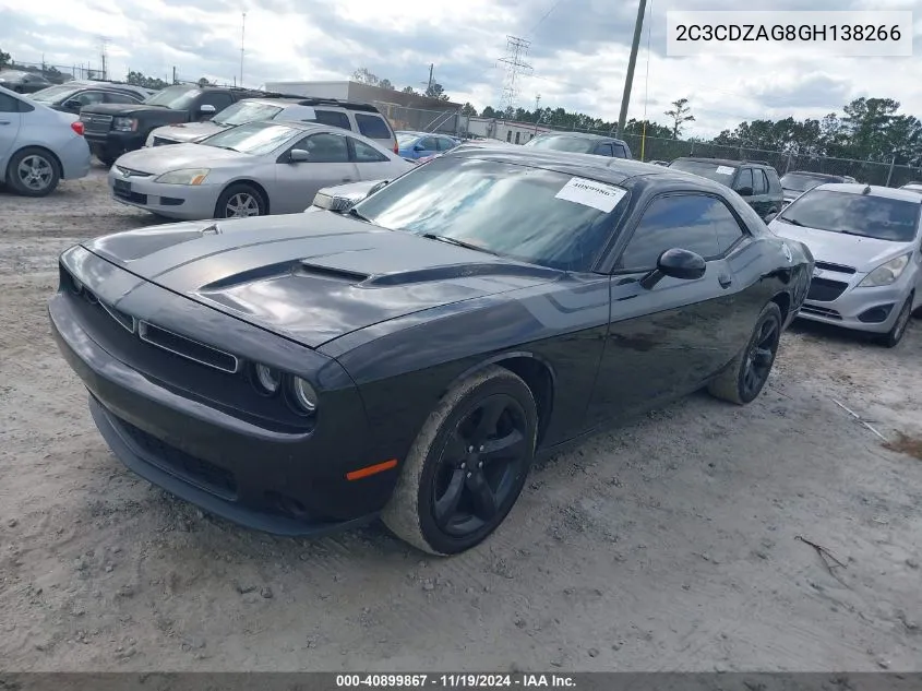 2016 Dodge Challenger Sxt VIN: 2C3CDZAG8GH138266 Lot: 40899867