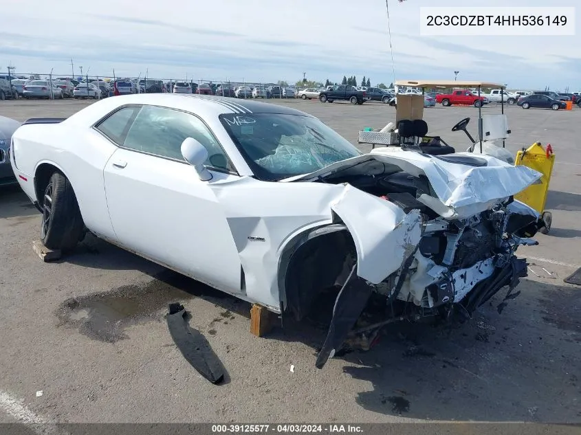 2017 Dodge Challenger R/T Shaker VIN: 2C3CDZBT4HH536149 Lot: 39125577