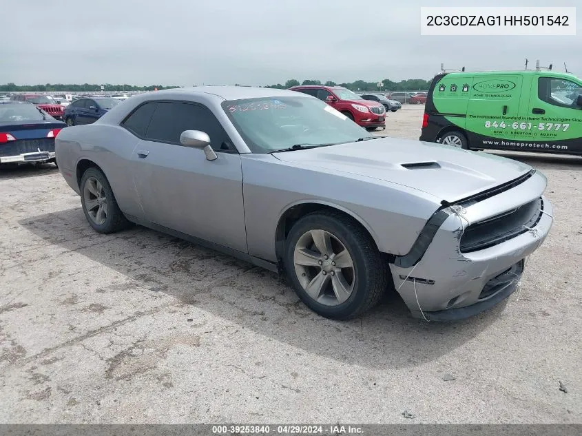 2017 Dodge Challenger Sxt VIN: 2C3CDZAG1HH501542 Lot: 39253840