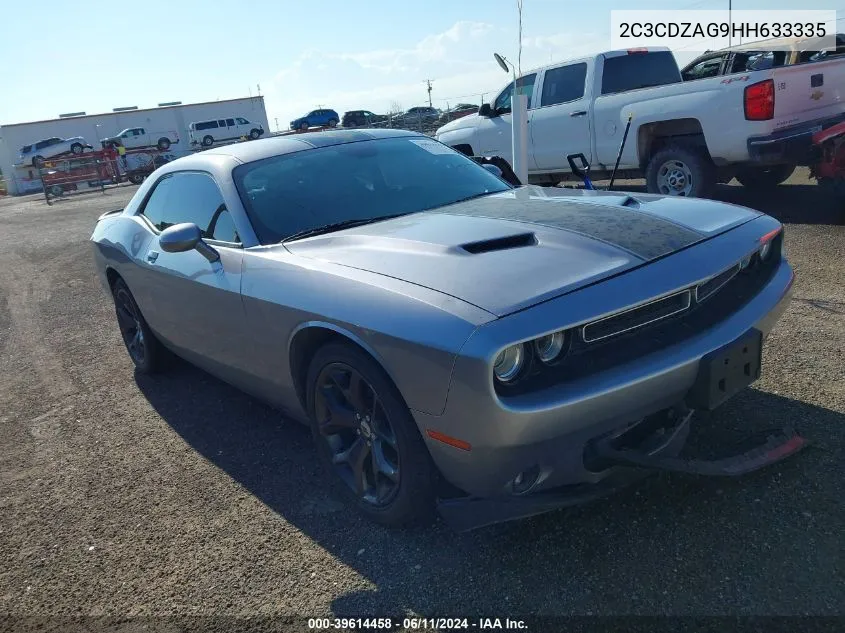 2C3CDZAG9HH633335 2017 Dodge Challenger Sxt Plus