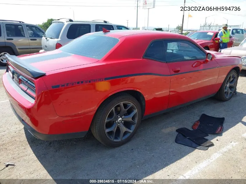 2C3CDZAG6HH594736 2017 Dodge Challenger Sxt Plus