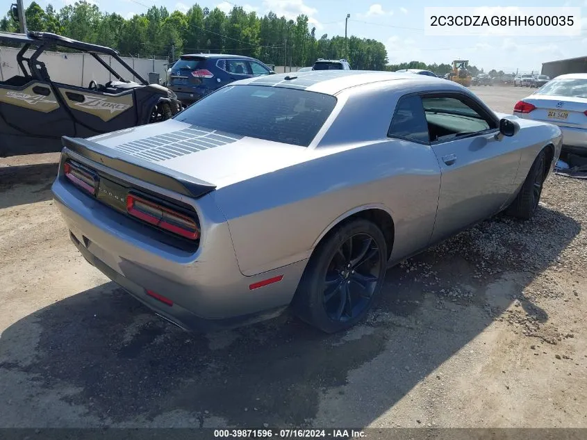 2C3CDZAG8HH600035 2017 Dodge Challenger Sxt