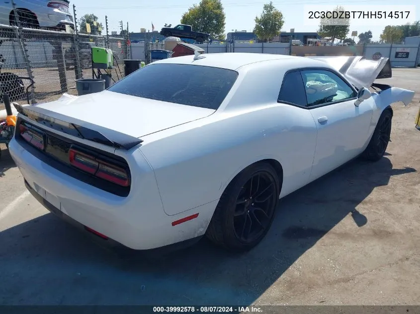 2C3CDZBT7HH514517 2017 Dodge Challenger R/T