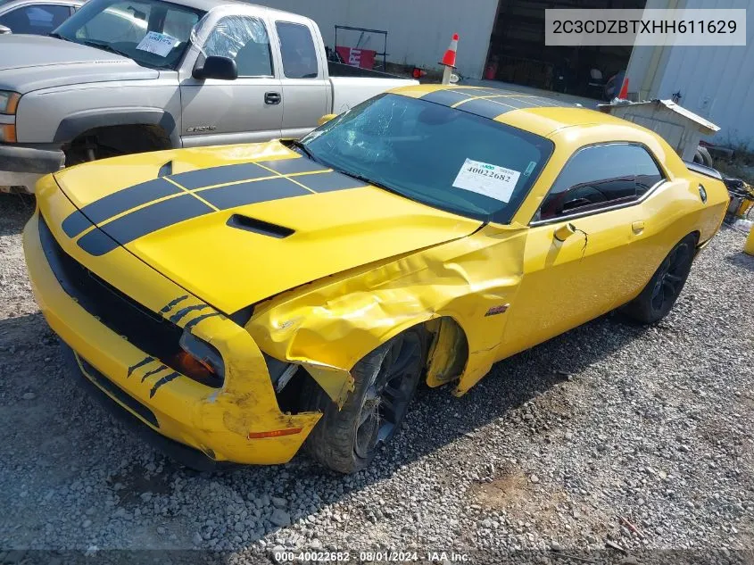 2017 Dodge Challenger R/T VIN: 2C3CDZBTXHH611629 Lot: 40022682