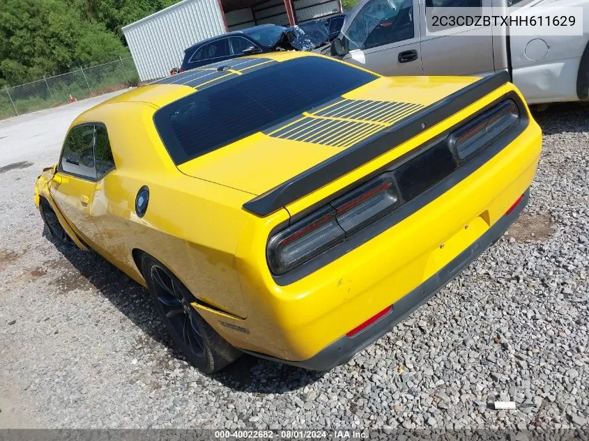 2017 Dodge Challenger R/T VIN: 2C3CDZBTXHH611629 Lot: 40022682