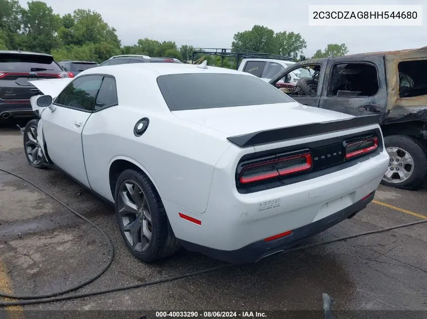 2017 Dodge Challenger Sxt VIN: 2C3CDZAG8HH544680 Lot: 40033290