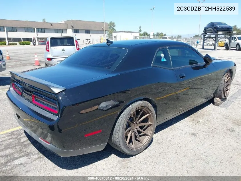 2C3CDZBT2HH522539 2017 Dodge Challenger R/T