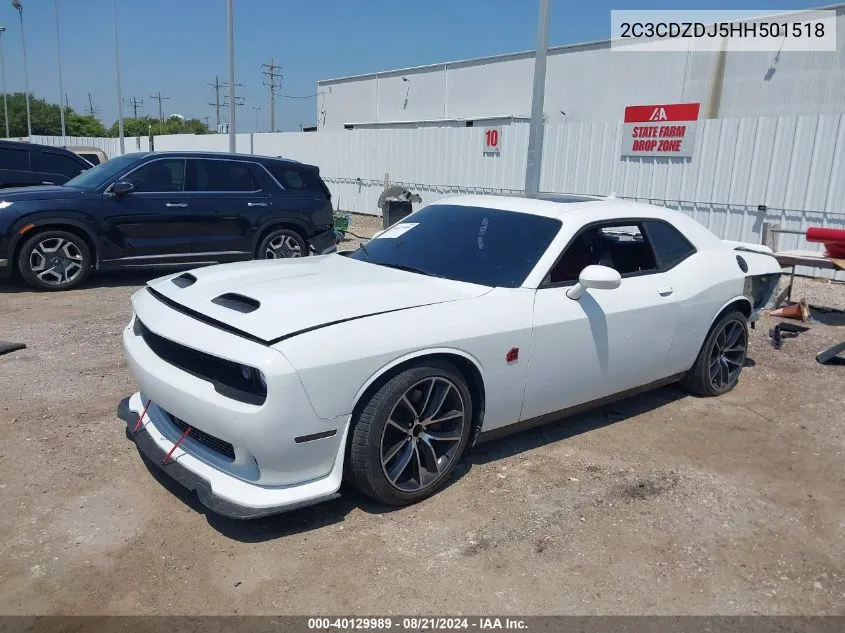 2017 Dodge Challenger Srt 392 VIN: 2C3CDZDJ5HH501518 Lot: 40129989