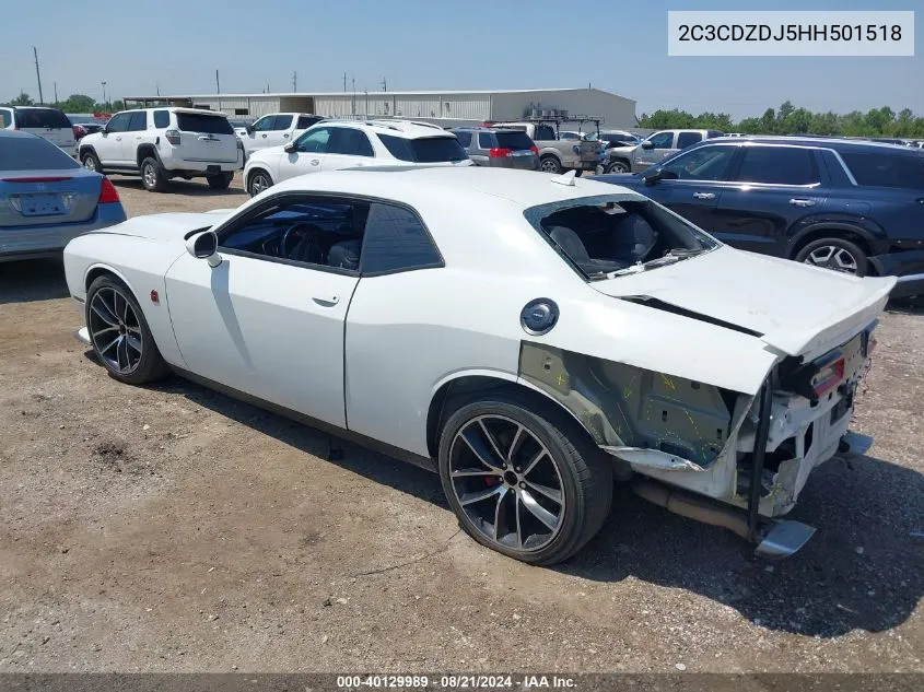 2017 Dodge Challenger Srt 392 VIN: 2C3CDZDJ5HH501518 Lot: 40129989