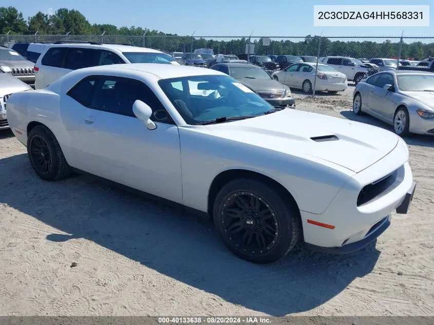 2017 Dodge Challenger Sxt VIN: 2C3CDZAG4HH568331 Lot: 40133638