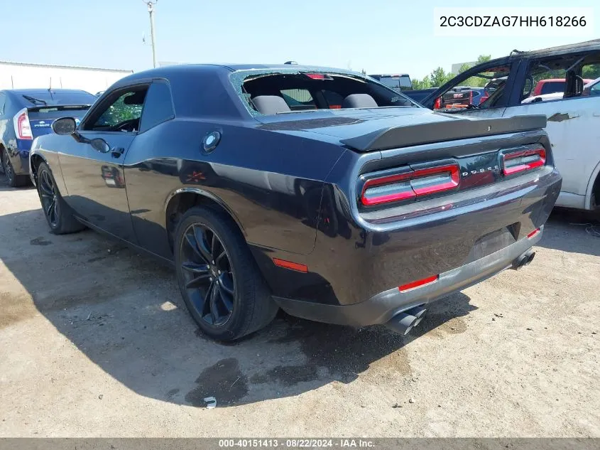 2C3CDZAG7HH618266 2017 Dodge Challenger Sxt