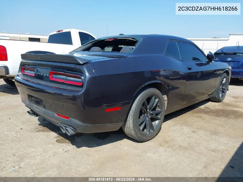 2C3CDZAG7HH618266 2017 Dodge Challenger Sxt