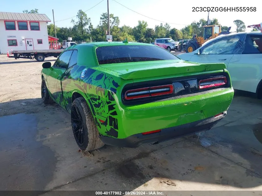 2017 Dodge Challenger Gt VIN: 2C3CDZGG6HH555958 Lot: 40177982