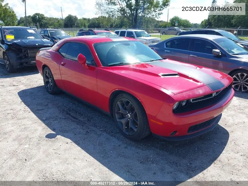 2017 Dodge Challenger Sxt Plus VIN: 2C3CDZAG3HH665701 Lot: 40217312