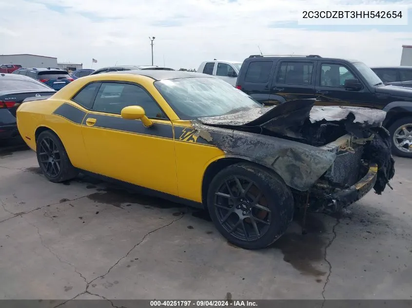 2C3CDZBT3HH542654 2017 Dodge Challenger T/A Plus