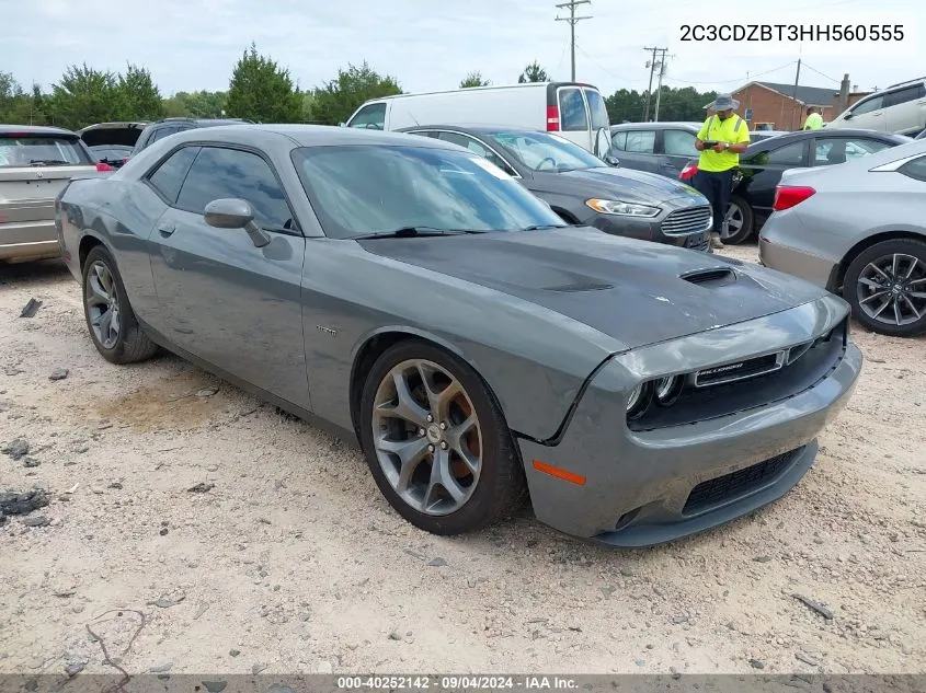 2017 Dodge Challenger R/T VIN: 2C3CDZBT3HH560555 Lot: 40252142