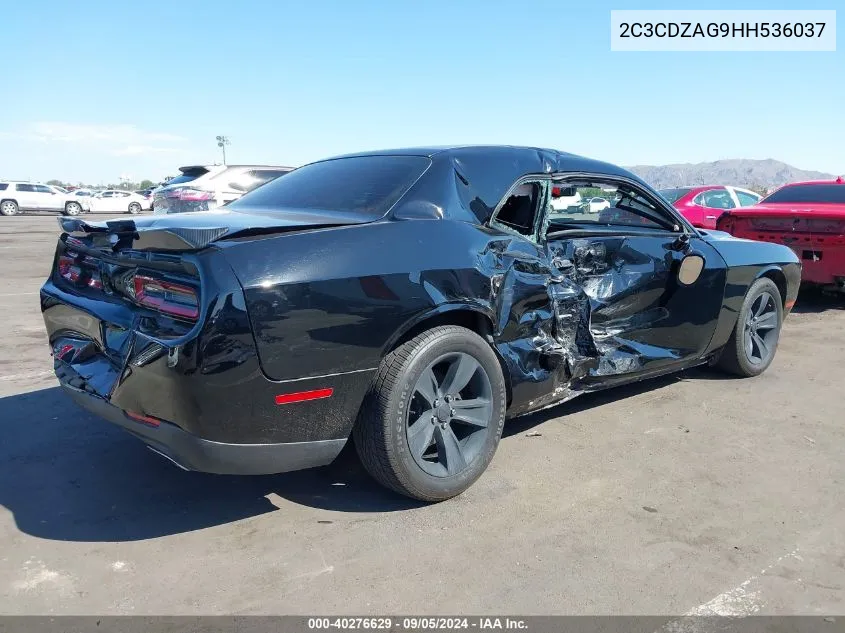 2017 Dodge Challenger Sxt VIN: 2C3CDZAG9HH536037 Lot: 40276629