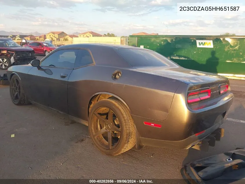 2C3CDZAG5HH651587 2017 Dodge Challenger Sxt