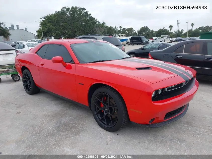 2017 Dodge Challenger R/T VIN: 2C3CDZBT3HH594933 Lot: 40298805