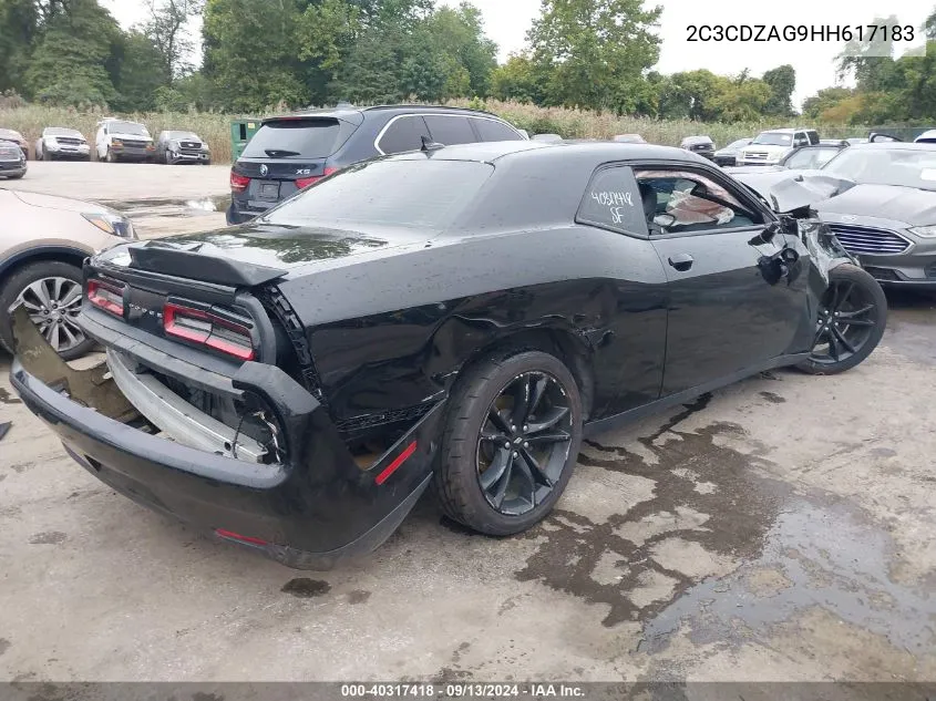 2017 Dodge Challenger Sxt Plus VIN: 2C3CDZAG9HH617183 Lot: 40317418